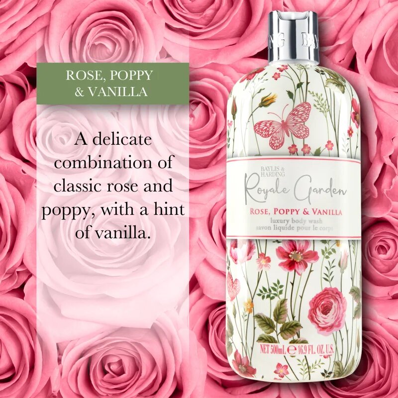 Baylis & Harding Royale Garden Rose Poppy & Vanilla tekoče milo za roke 500 ml