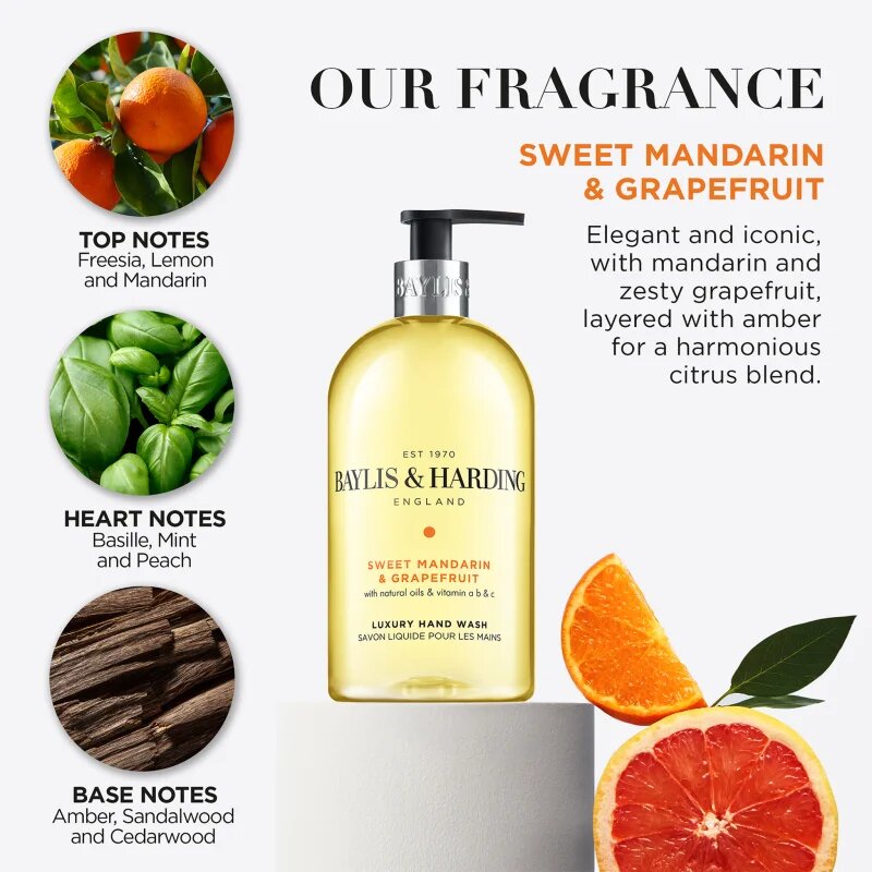 Baylis & Harding Sweet Mandarin & Grapefruit tekoče milo za roke 500 ml