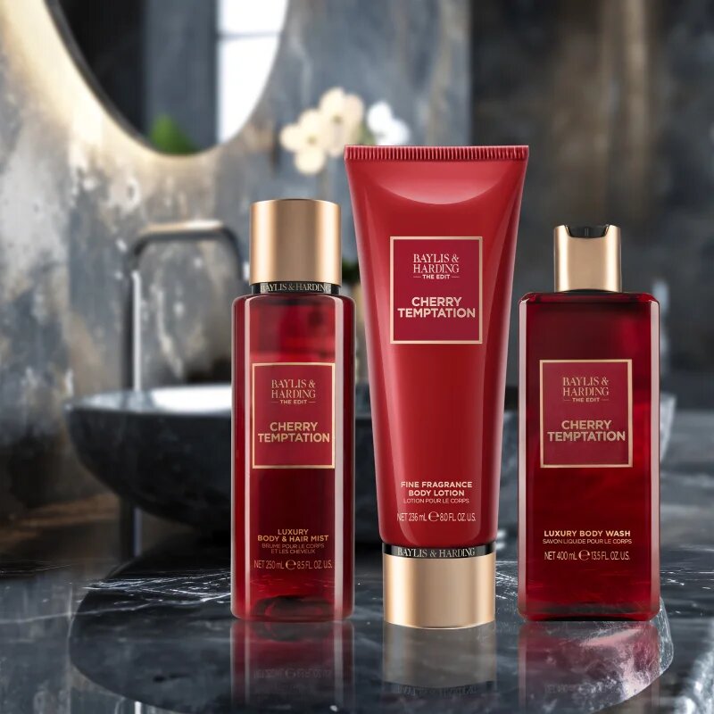 Baylis & Harding The Edit Cherry Temptation parfumirani losjon za telo za ženske Cherry Jasmin & Sandalwood 236 ml