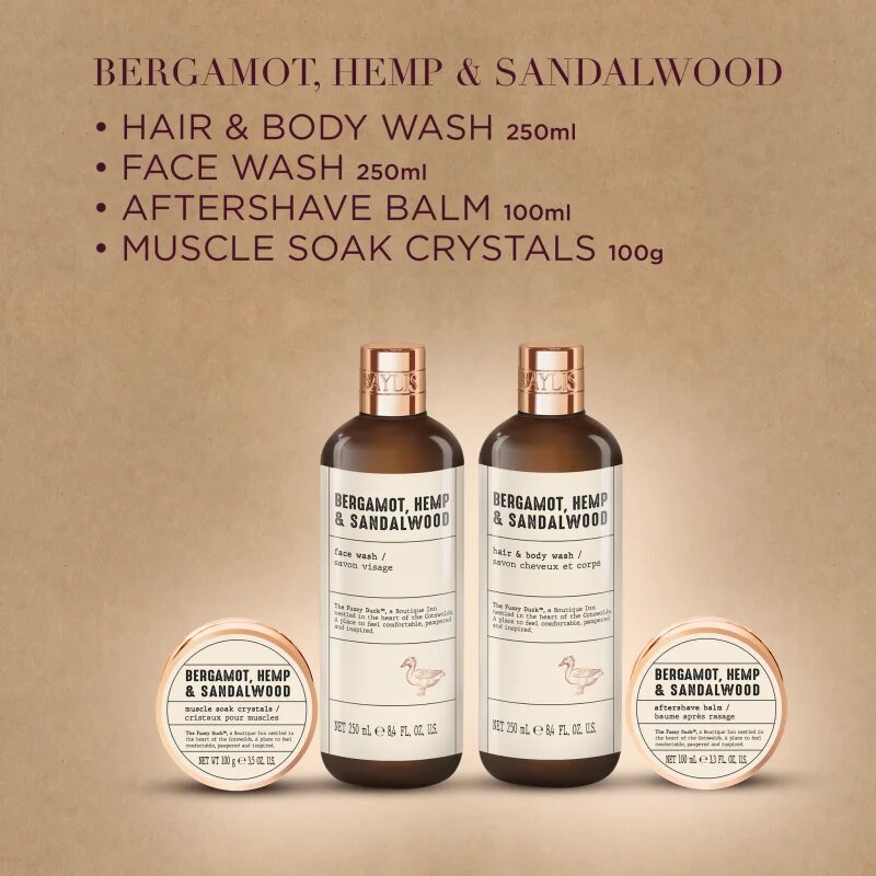 Baylis & Harding The Fuzzy Duck Bergamot Hemp & Sandalwood darilni set za moške