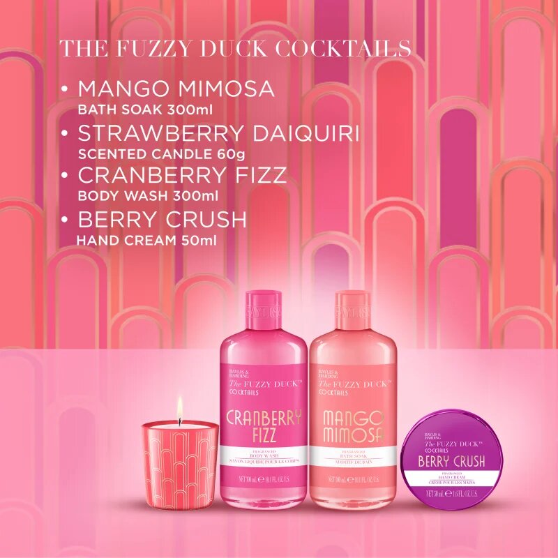 Baylis & Harding The Fuzzy Duck Cotswold Cocktails darilni set za v kad