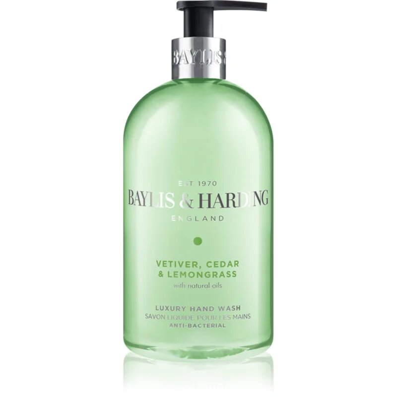 Baylis & Harding Vetiver Cedar & Lemongrass Anti-Bacterial tekoče milo za roke 500 ml