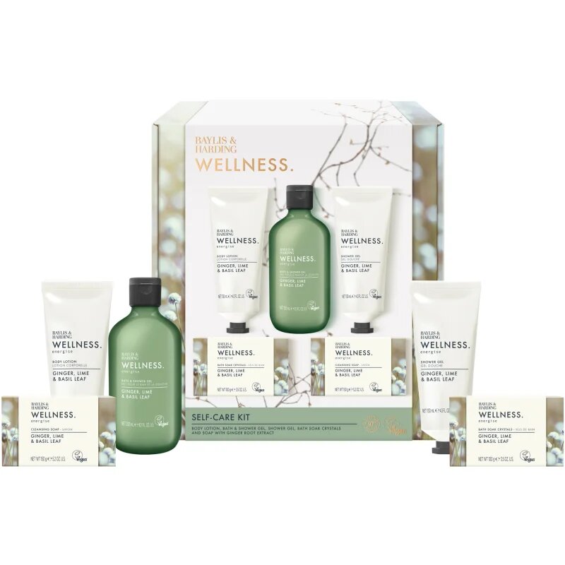 Baylis & Harding Wellness. Energise darilni set Ginger Lime & Basil Leaf