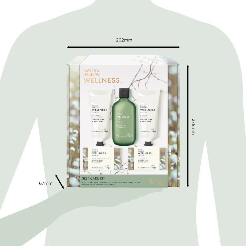 Baylis & Harding Wellness. Energise darilni set Ginger Lime & Basil Leaf