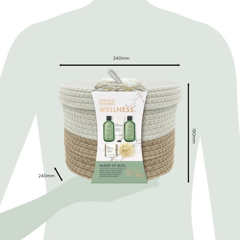 Baylis & Harding Wellness. Energise darilni set Ginger Lime & Basil Leaf