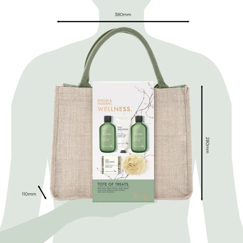 Baylis & Harding Wellness. Energise darilni set kozmetična torbica Ginger Lime & Basil Leaf