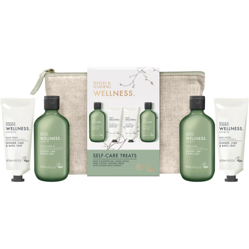 Baylis & Harding Wellness. Energise darilni set za telo Ginger Lime & Basil Leaf