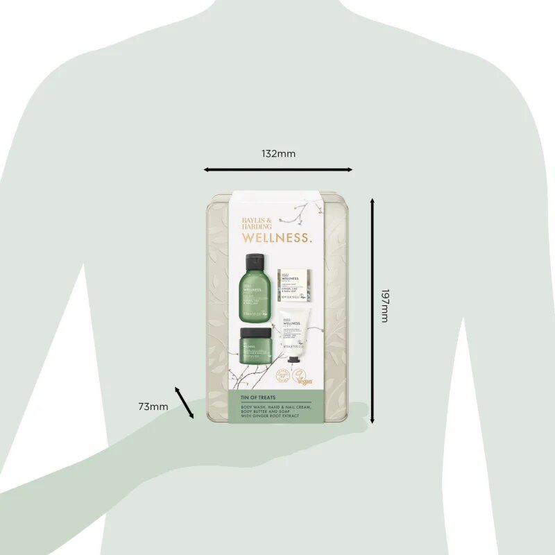 Baylis & Harding Wellness. Energise darilni set za telo Ginger Lime & Basil Leaf