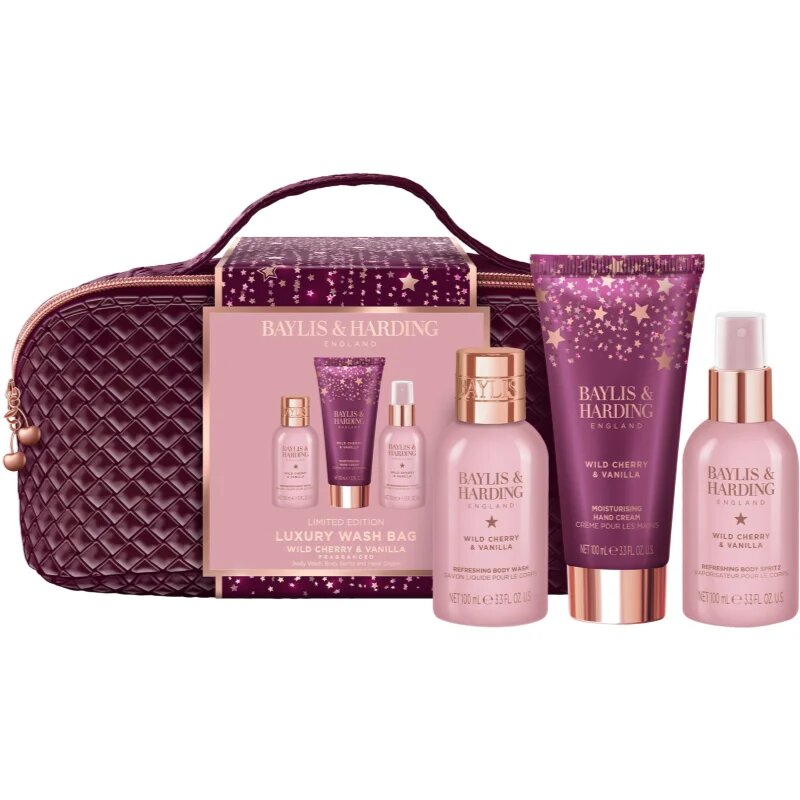 Baylis & Harding Wild Cherry & Vanilla darilni set kozmetična torbica