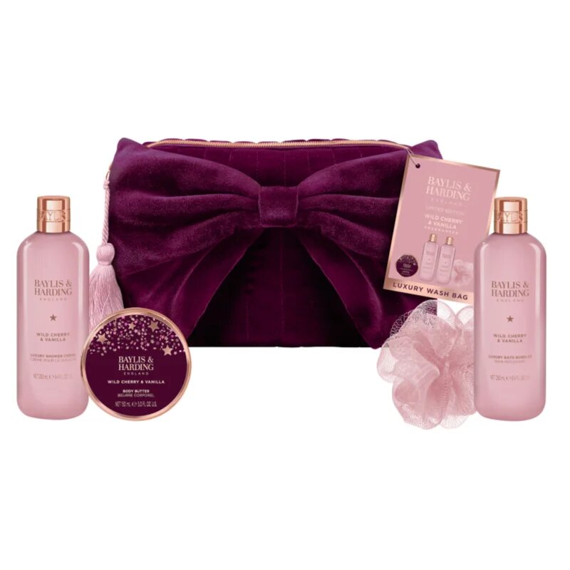 Baylis & Harding Wild Cherry & Vanilla darilni set kozmetična torbica