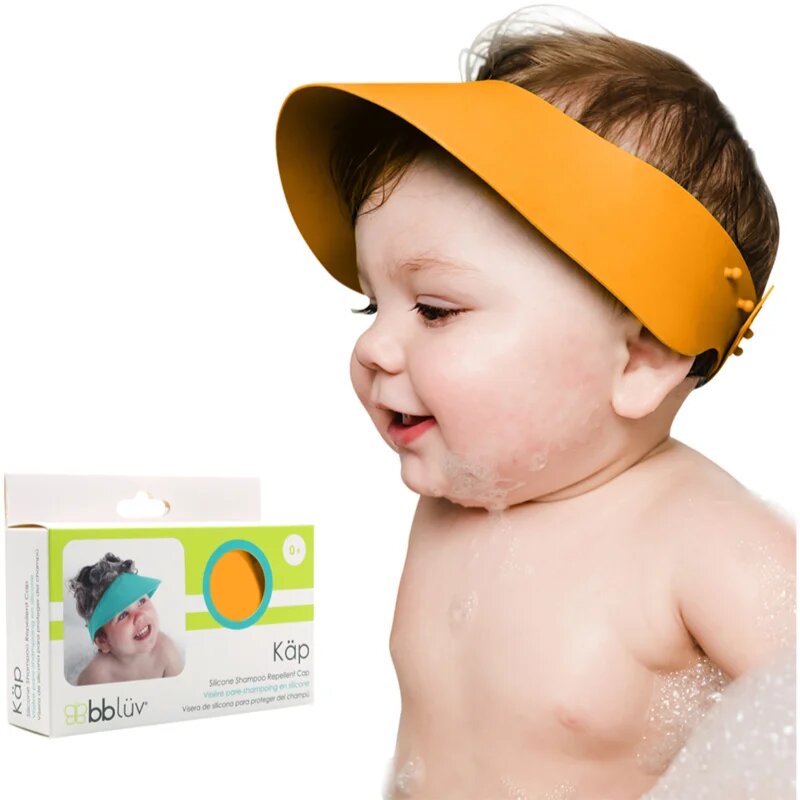 BBLÜV Käp silikonski ščitnik za umivanje las Orange 1 kos