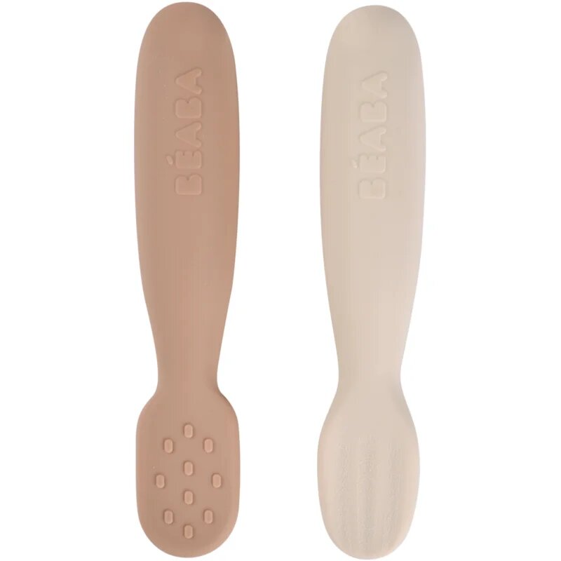 Beaba Silicone Pre-Spoons 2 Pack žlička Praline / Clay 4m+ 2 kos