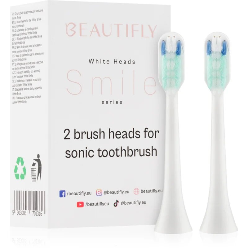 Beautifly White Smile Toothbrush Tips nadomestne glave za zobno ščetko 2 kos