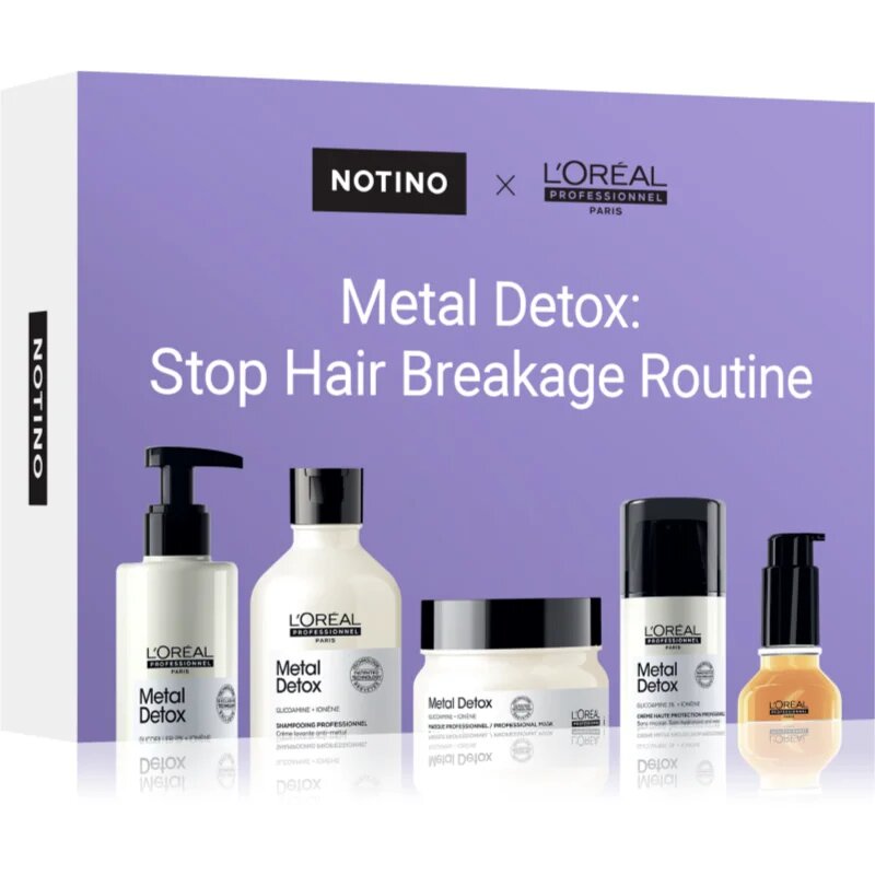 Beauty Discovery Box Notino × L'Oréal Professionnel –⁠⁠⁠⁠⁠⁠ Metal Detox: Stop Hair Breakage Routine set za ženske