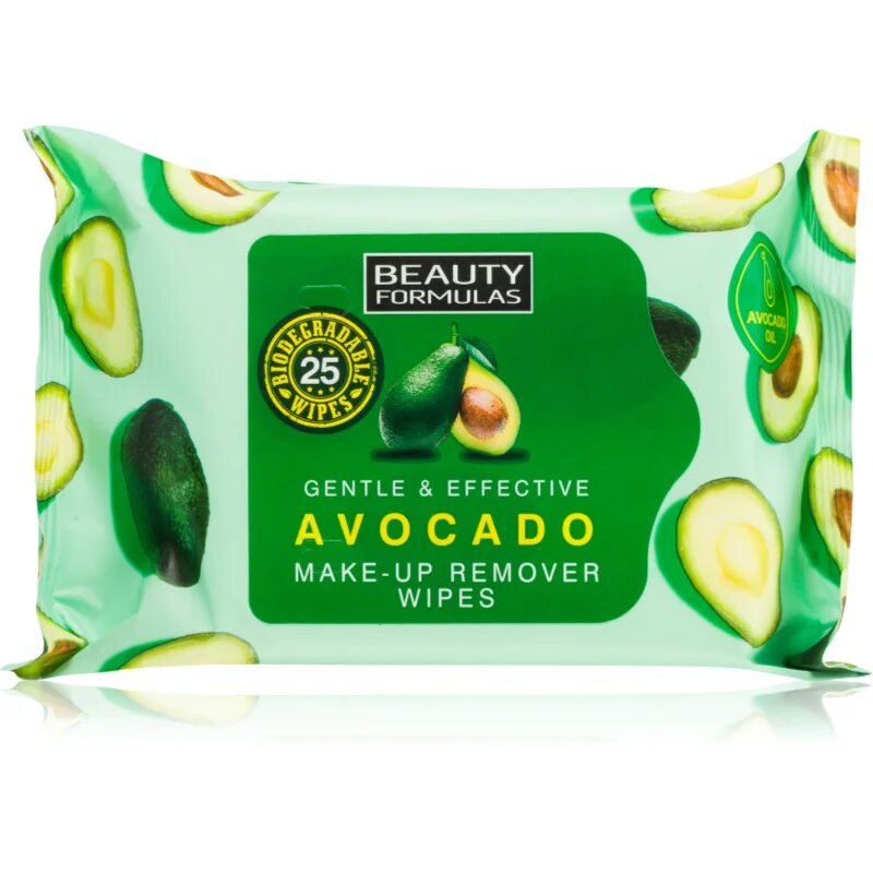 Beauty Formulas Avocado vlažni robčki 25 kos