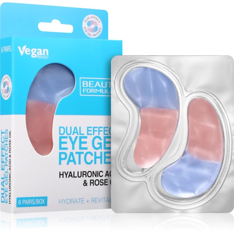 Beauty Formulas Eye Gel Patches gelaste blazinice za učvrstitev kože za pod oči 6 kos