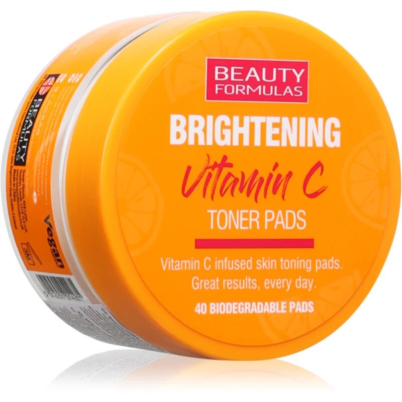 Beauty Formulas Vitamin C tonizirajoče blazinice 40 kos