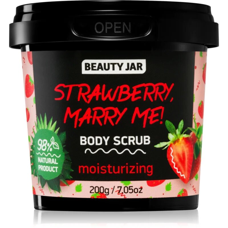 Beauty Jar Strawberry Marry Me! vlažilni piling za telo 200 g
