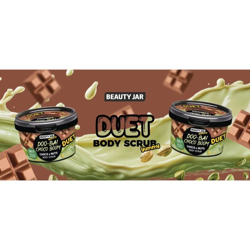 Beauty Jar Yummy Doo-Bai Choco Boom nežni piling za telo 360 g