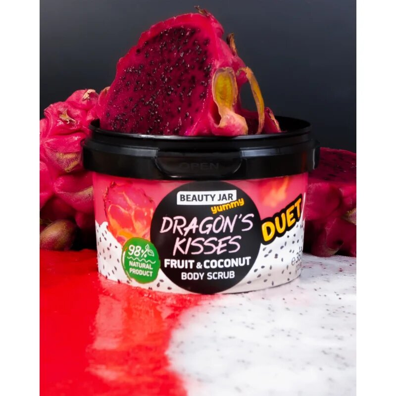Beauty Jar Yummy Dragon's Kisses piling za telo 360 g