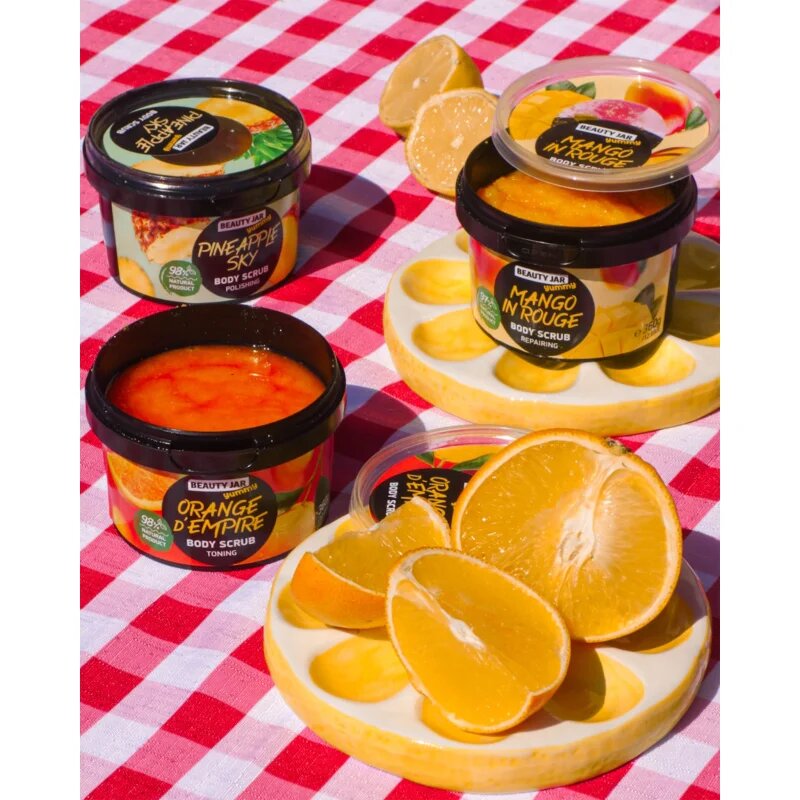 Beauty Jar Yummy Mango in Rouge piling za telo 360 g