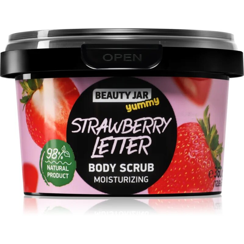 Beauty Jar Yummy Strawberry Letter nežni piling z vlažilnim učinkom 360 g