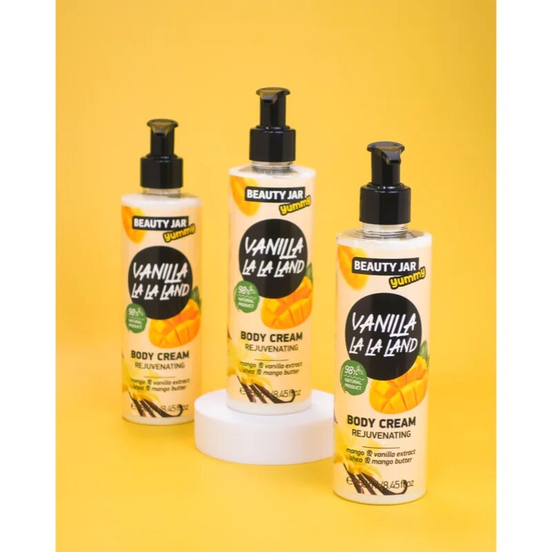 Beauty Jar Yummy Vanilla La La Land pomlajevalna krema za telo 250 ml