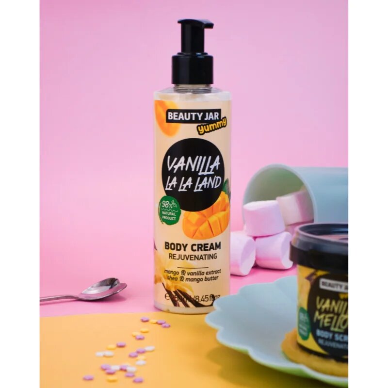 Beauty Jar Yummy Vanilla La La Land pomlajevalna krema za telo 250 ml