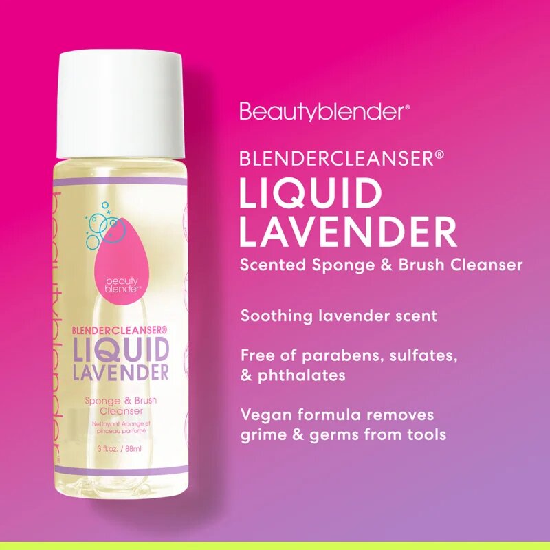 beautyblender® Blendercleanser Liquid Lavender tekoče čistilo za gobice za puder 90 ml