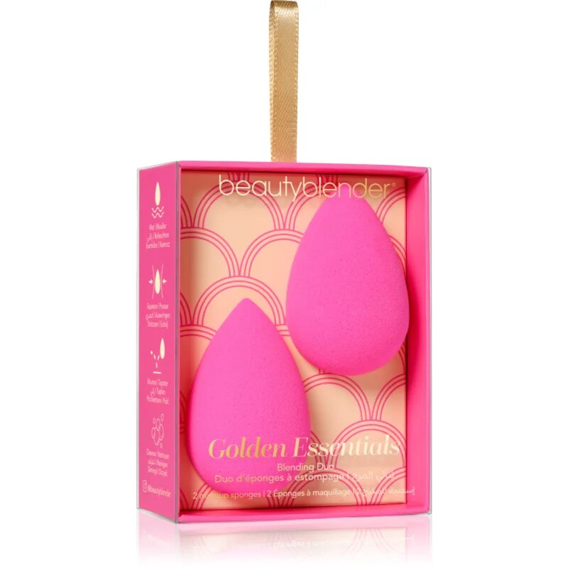 beautyblender® Golden Essentials gobica za tekoči puder v darilnem pakiranju