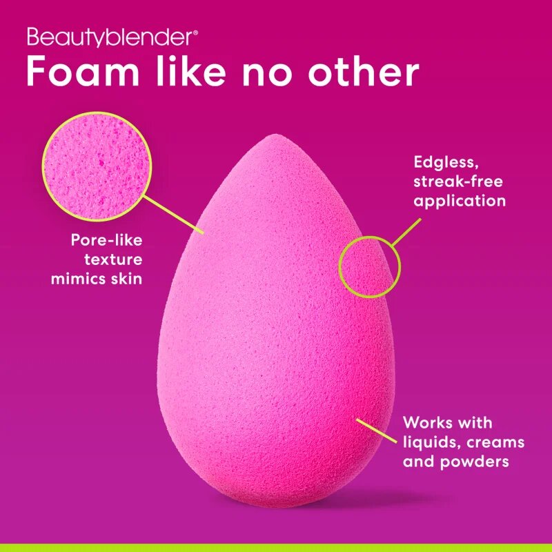 beautyblender® Original gobica za tekoči puder Pink 1 kos