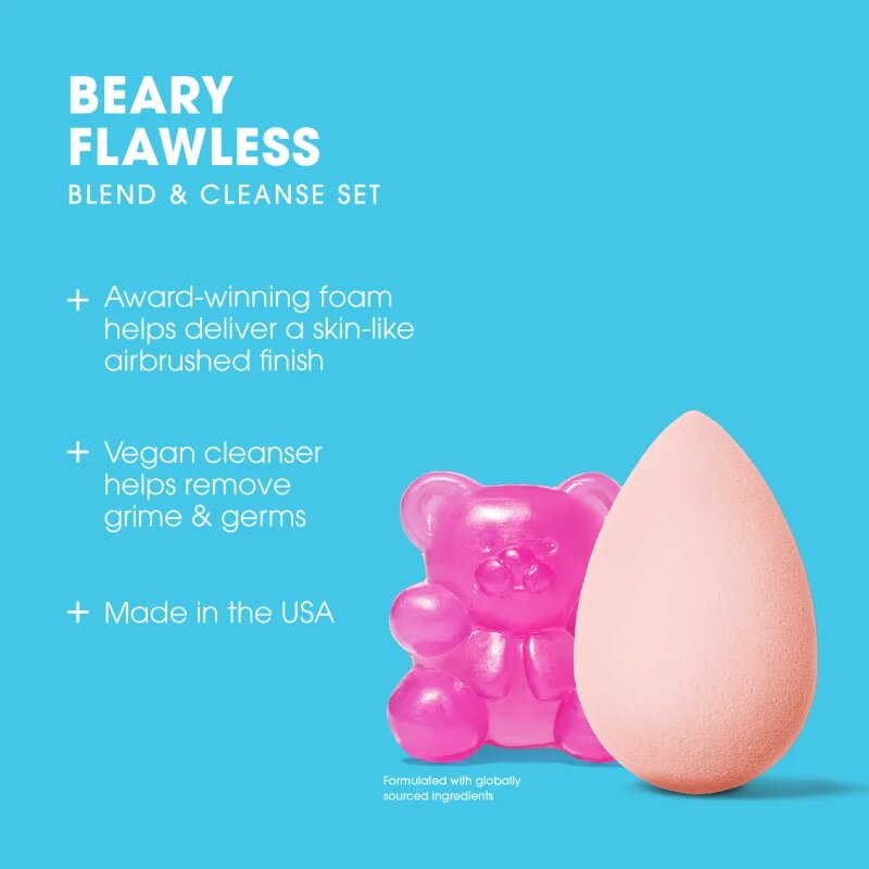 beautyblender® The Sweetest Blend Beary Flawless Cleansing Set set za popoln videz