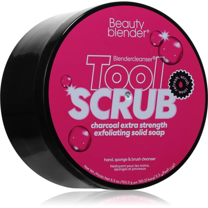 beautyblender® Tool Scrub Charcoal trdo čistilo gobic in čopičev za ličenje 150 g