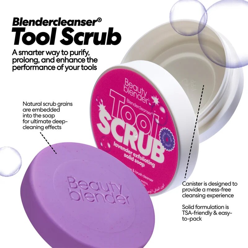 beautyblender® Tool Scrub Lavender trdo čistilo gobic in čopičev za ličenje 28.3 g