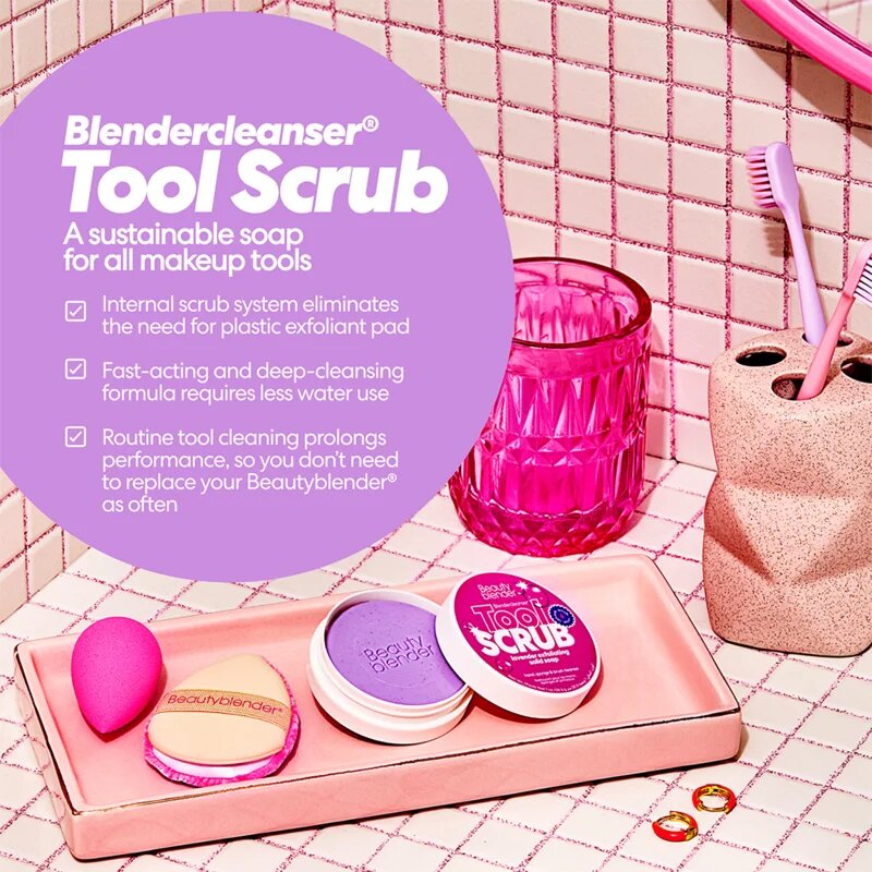 beautyblender® Tool Scrub Lavender trdo čistilo gobic in čopičev za ličenje 28.3 g