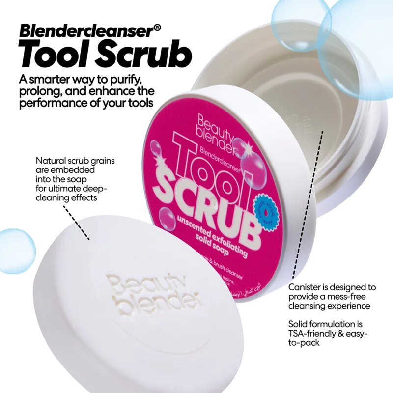 beautyblender® Tool Scrub Unscented trdo čistilo gobic in čopičev za ličenje 28.3 g
