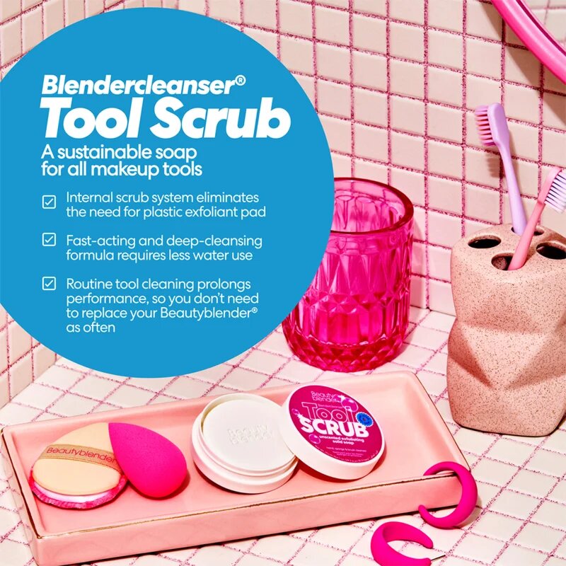 beautyblender® Tool Scrub Unscented trdo čistilo gobic in čopičev za ličenje 28.3 g