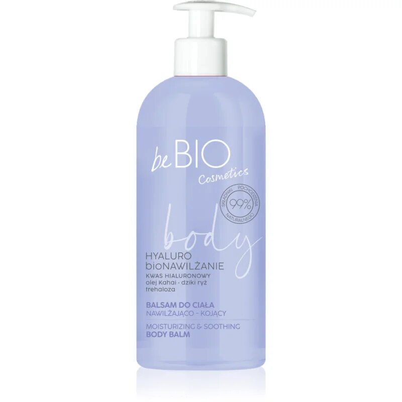 beBIO Hyaluro bioMoisture intenzivno vlažilni balzam za telo za zelo suho kožo 350 ml