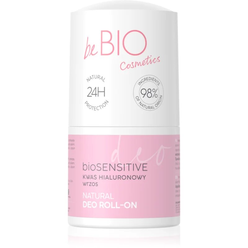 beBIO Hyaluro bioSensitive deodorant roll-on za občutljivo kožo 50 ml