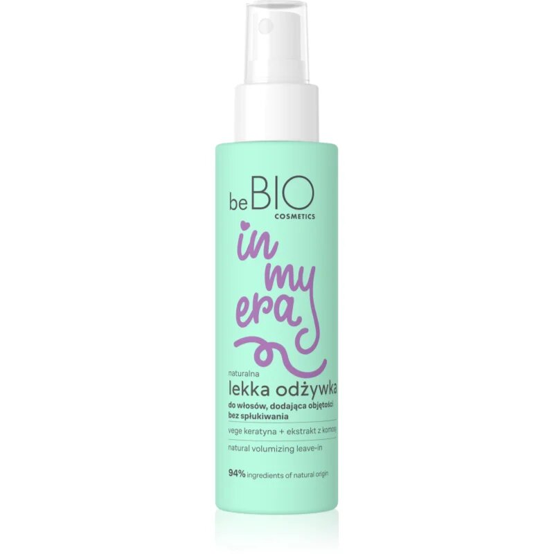 beBIO In My Era Natural Lightweight Volumizing balzam brez spiranja v pršilu za volumen las 100 ml