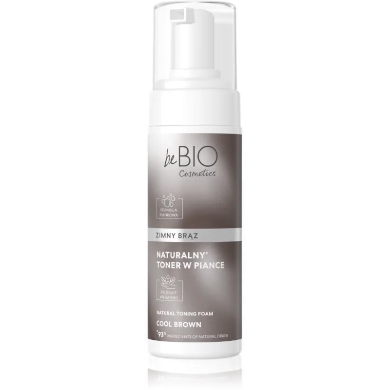 beBIO Natural Foam Toner Cold Brown tonirana pena za lase 120 ml
