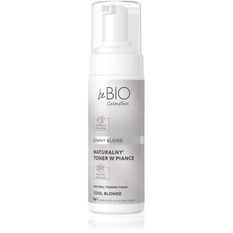 beBIO Natural Foam Toner Cool Blonde tonirana pena za lase 120 ml