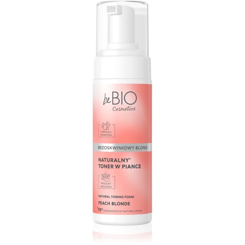 beBIO Natural Foam Toner Peach Blonde tonirana pena za lase 120 ml
