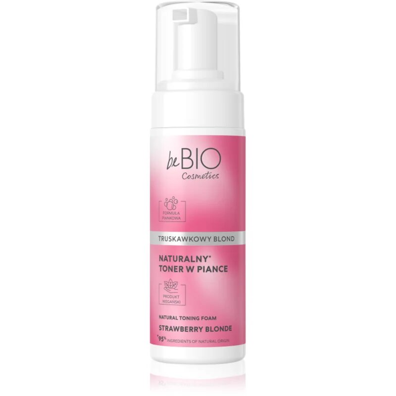 beBIO Natural Foam Toner Strawberry Blonde tonirana pena za lase 120 ml