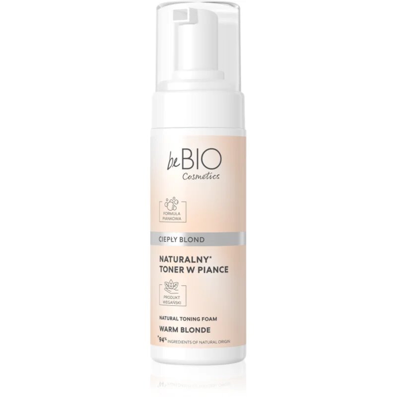 beBIO Natural Foam Toner Warm Blonde tonirana pena za lase 120 ml