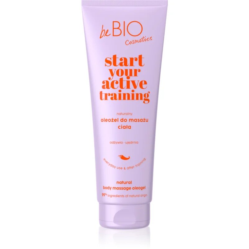 beBIO Start Your Active Training regeneracijsko masažno olje 250 ml