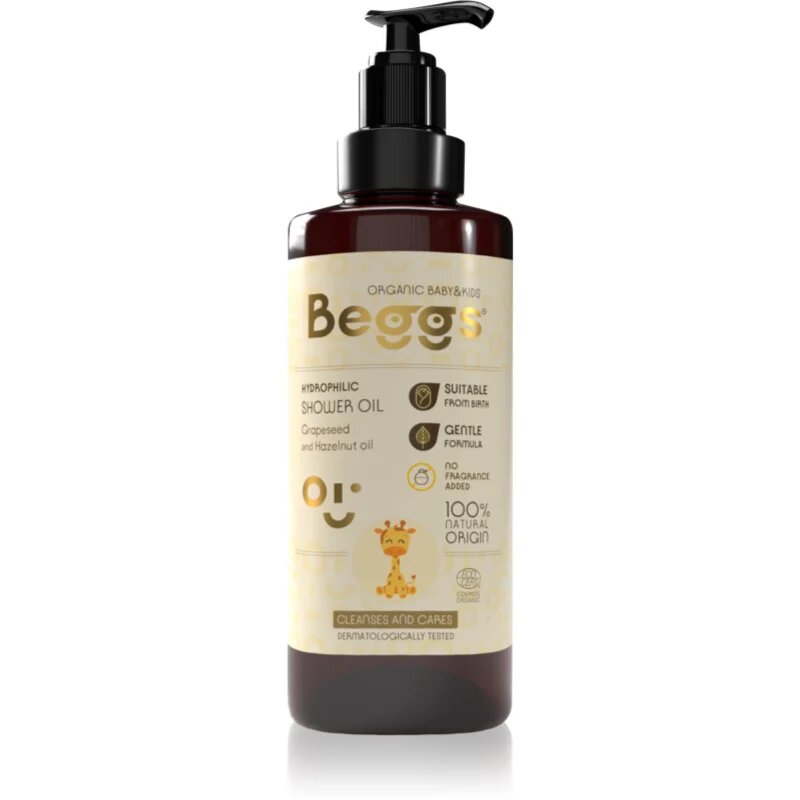 Beggs Organic Baby & Kids Hydrophilic Shower Oil olje za umivanje za otroke od rojstva 200 ml
