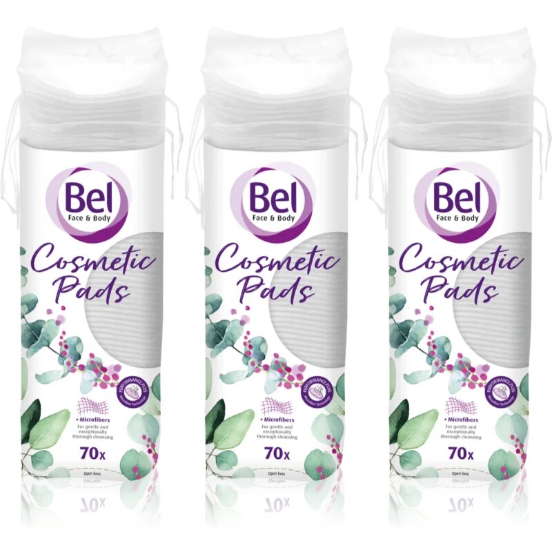 Bel Face & Body blazinice za odstranjevanje ličil ugodno pakiranje 3x70 kos
