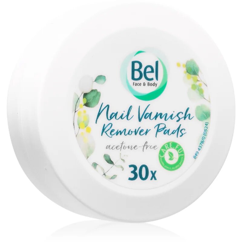 Bel Face & Body odstranjevalec laka za nohte brez vonja 30 kos