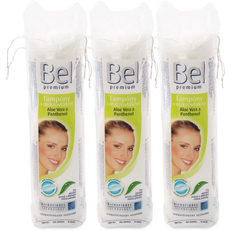 Bel Premium blazinice za odstranjevanje ličil z aloe vero 3x75 kos